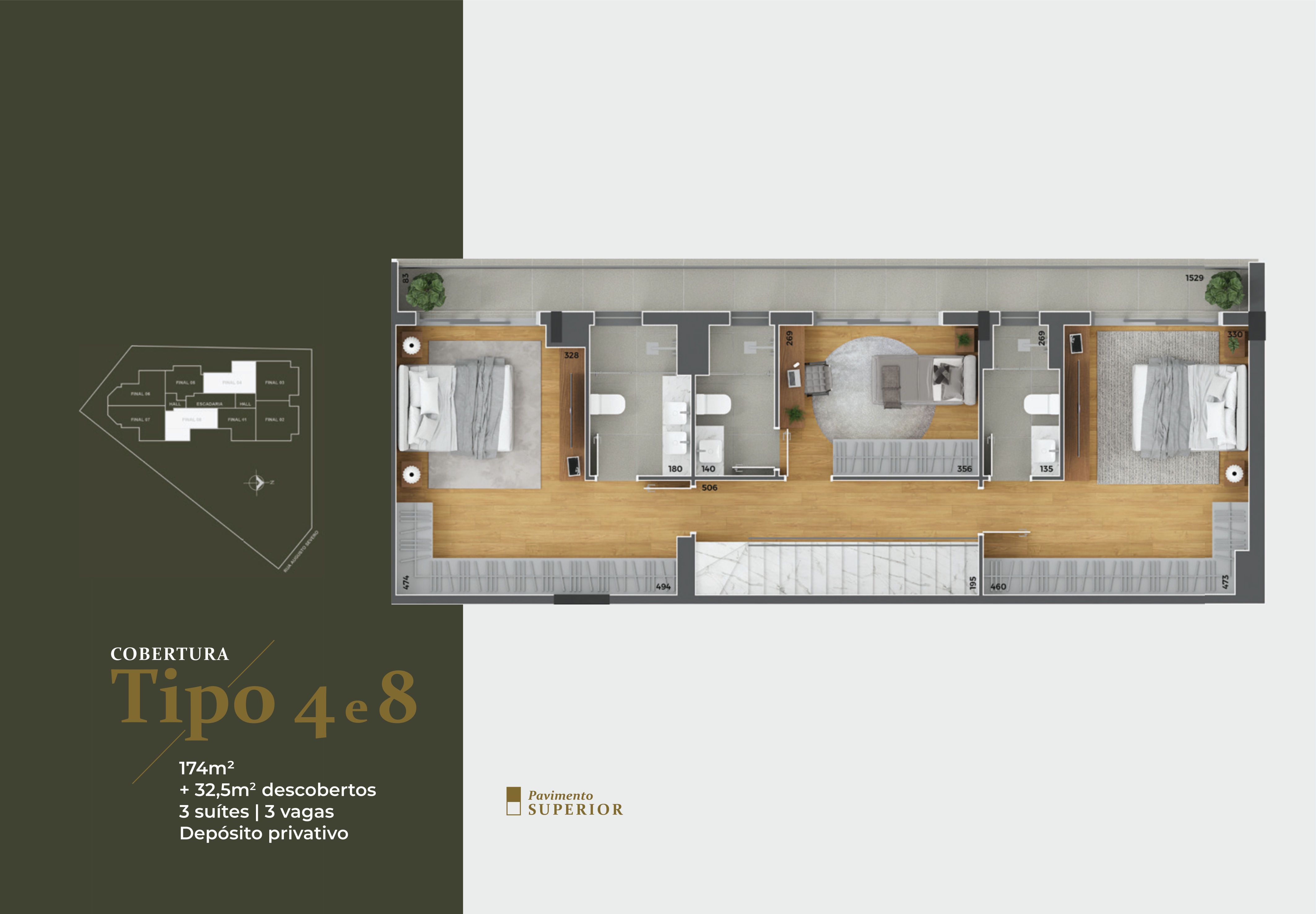 Imagem Cobertura com 3 Quartos à Venda, 220 m²em Alto da Glória - Curitiba Imagem Cobertura com 3 Quartos à Venda, 220 m²em Alto da Glória - Curitiba