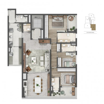 Imagem Apartamento com 3 Quartos à Venda, 136 m² em Jardim das Acácias - São Paulo
