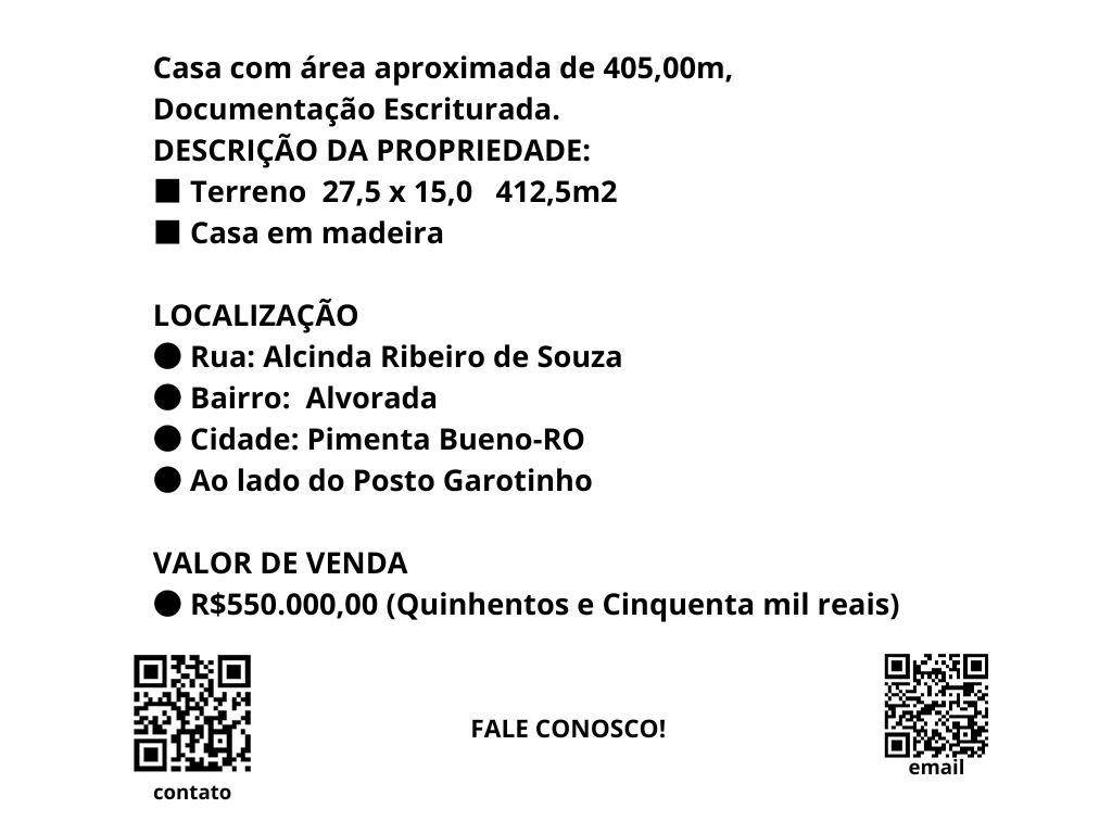 Imagem Casa com 3 Quartos à Venda, 405 m²em Pioneiros - Pimenta Bueno