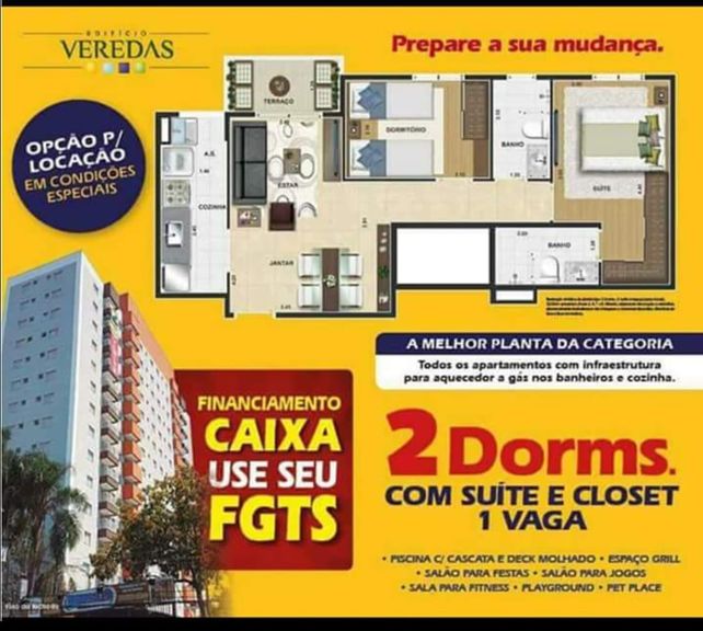Imagem Apartamento com 2 Quartos à Venda, 52 m² em Centro - Diadema