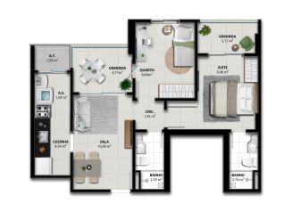 Imagem Apartamento com 2 Quartos à Venda, 59 m² em Jockey de Itaparica - Vila Velha
