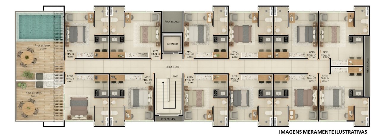 Imagem Loft com 1 Quarto à Venda, 19 m²em Intermares - Cabedelo
