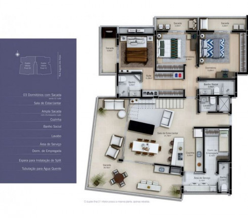 Imagem Apartamento com 3 Quartos à Venda, 318 m² em Pio Corrêa - Criciúma Imagem Apartamento com 3 Quartos à Venda, 318 m² em Pio Corrêa - Criciúma