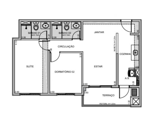 Imagem Apartamento com 2 Quartos à Venda, 61 m²em Vila Isa - São Paulo