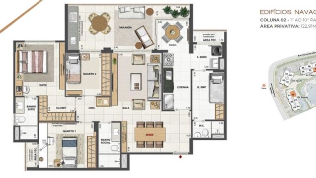 Imagem Apartamento com 3 Quartos à Venda, 123 m² em Barra da Tijuca - Rio de Janeiro