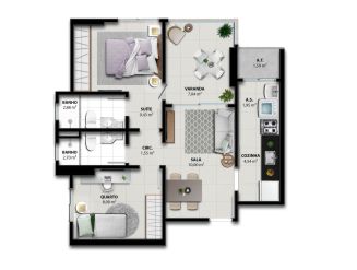 Imagem Apartamento com 2 Quartos à Venda, 59 m² em Jockey de Itaparica - Vila Velha