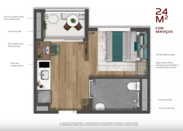 Imagem Apartamento com 1 Quarto à Venda, 24 m² em Vila Guilhermina - São Paulo