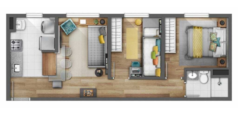 Imagem Apartamento com 2 Quartos à Venda, 44 m² em Jardim Boa Vista (Zona Oeste) - São Paulo