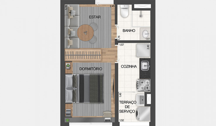 Imagem Apartamento com 1 Quarto à Venda, 27 m² em Vila Dom Pedro I - São Paulo