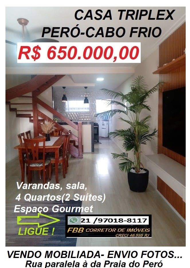 Imagem Casa com 4 Quartos à Venda, 160 m² em Peró - Cabo Frio