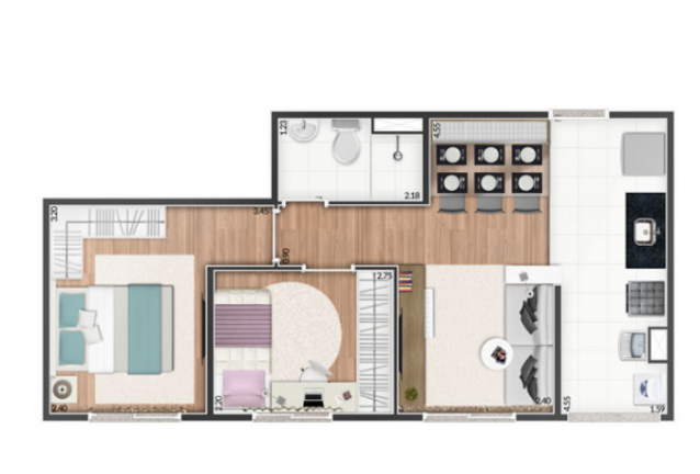 Imagem Apartamento com 2 Quartos à Venda, 42 m² em Vila Nova Cintra - Mogi das Cruzes