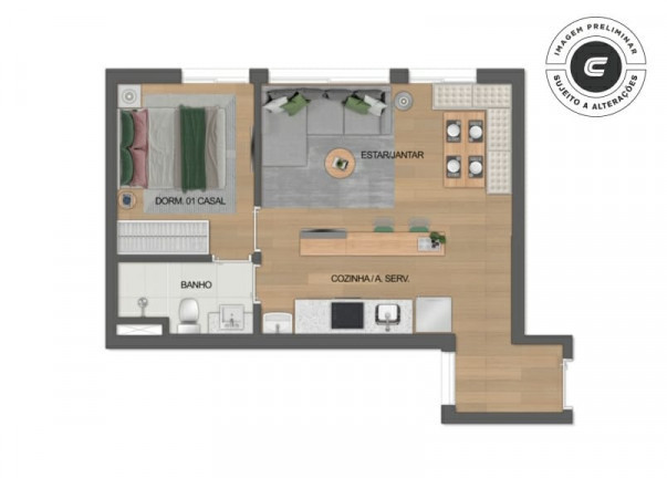Imagem Apartamento com 2 Quartos à Venda, 37 m² em República - São Paulo Imagem Apartamento com 2 Quartos à Venda, 37 m² em República - São Paulo