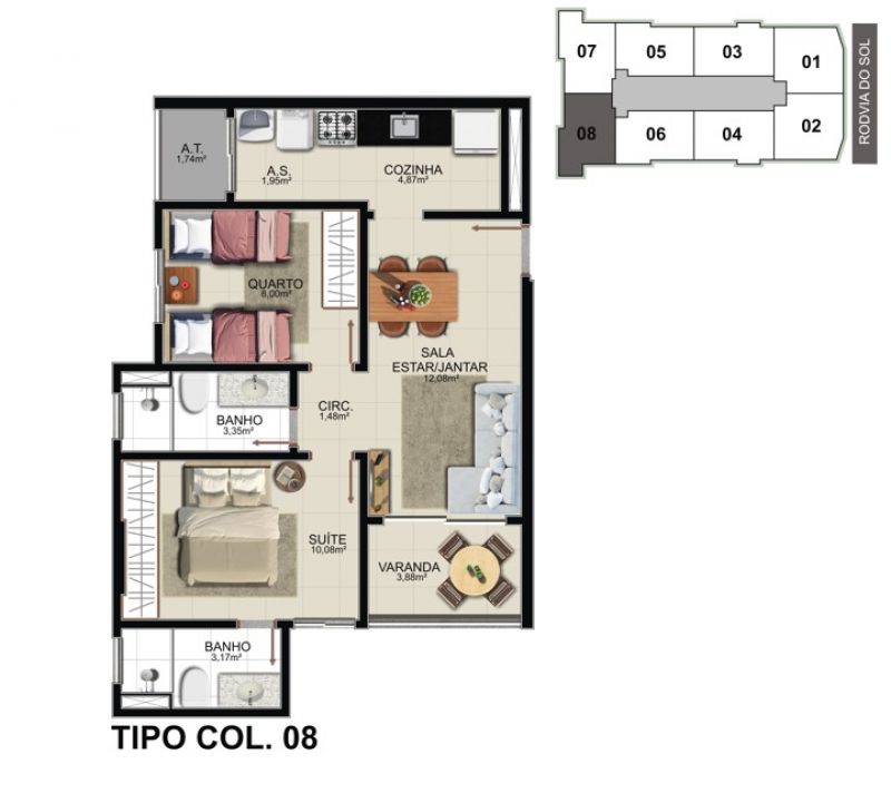 Imagem Apartamento com 2 Quartos à Venda, 65 m² em Praia de Itaparica - Vila Velha