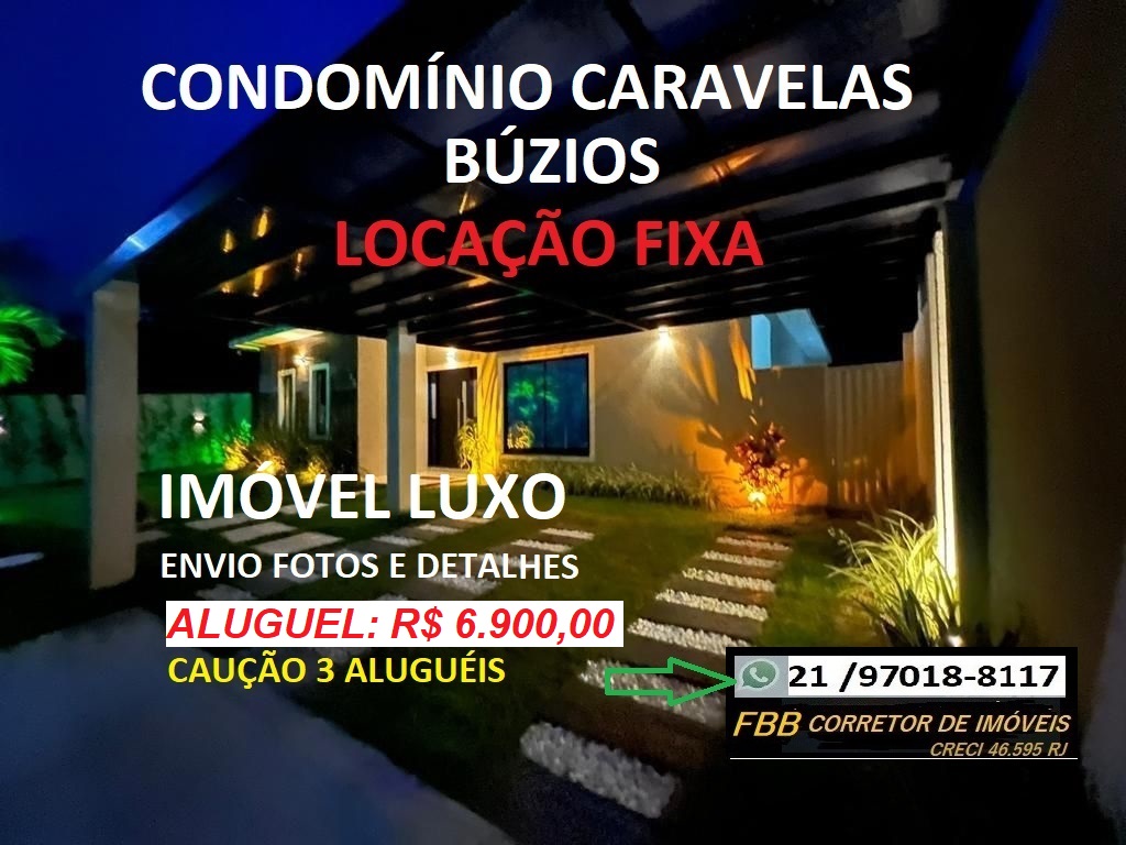 Imagem Casa de Condomínio com 2 Quartos para Alugar, 450 m² em Caravelas - Armação dos Búzios Imagem Casa de Condomínio com 2 Quartos para Alugar, 450 m² em Caravelas - Armação dos Búzios