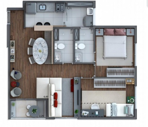 Imagem Apartamento com 3 Quartos à Venda, 58 m² em Campininha - São Paulo Imagem Apartamento com 3 Quartos à Venda, 58 m² em Campininha - São Paulo