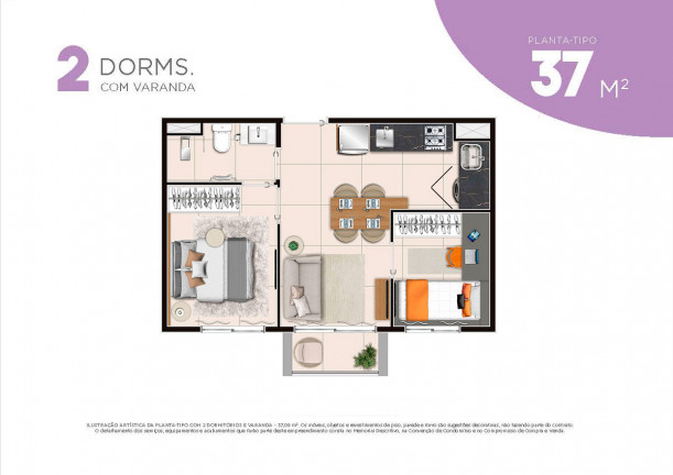 Imagem Apartamento com 2 Quartos à Venda, 49 m² em Santo Amaro - São Paulo