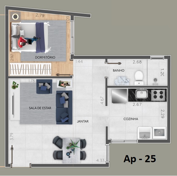 Imagem Apartamento com 2 Quartos à Venda, 50 m²em Vila Antonina - São Paulo