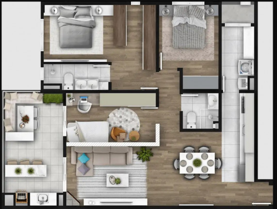 Imagem Apartamento com 3 Quartos à Venda,  em Bacacheri - Curitiba