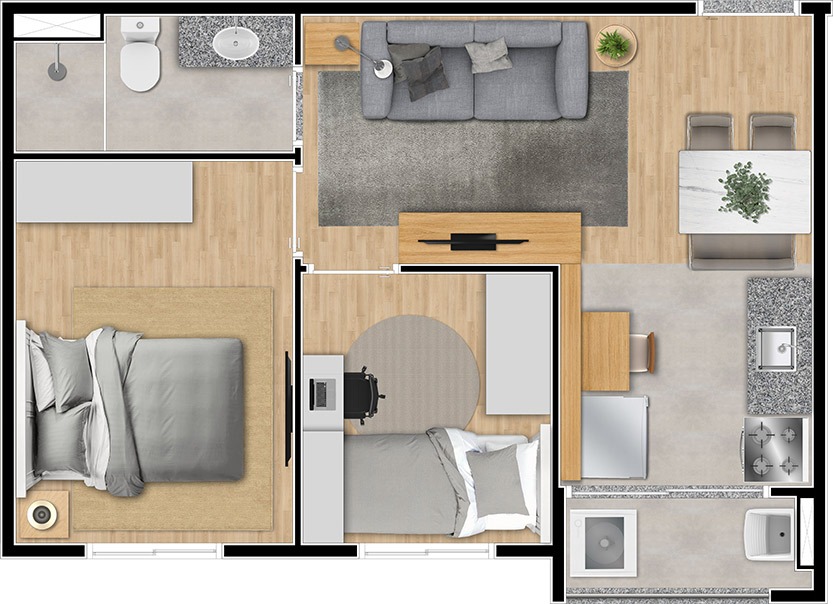 Imagem Apartamento com 2 Quartos à Venda, 36 m²em Vila Ré - São Paulo