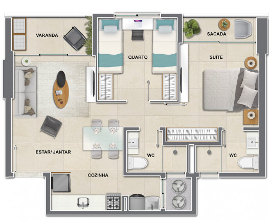 Imagem Apartamento com 2 Quartos à Venda, 55 m² em Cocó - Fortaleza Imagem Apartamento com 2 Quartos à Venda, 55 m² em Cocó - Fortaleza