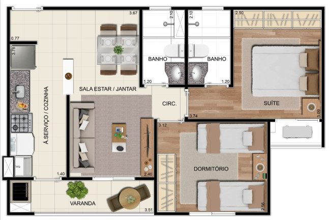 Imagem Apartamento com 2 Quartos à Venda, 51 m²em Planalto - Manaus Imagem Apartamento com 2 Quartos à Venda, 51 m²em Planalto - Manaus