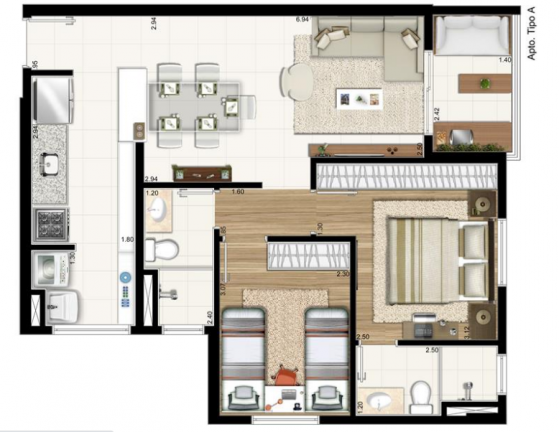 Imagem Apartamento com 2 Quartos à Venda, 58 m² em Vila Renata - Guarulhos