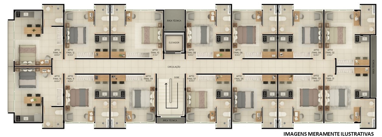 Imagem Loft com 1 Quarto à Venda, 19 m²em Intermares - Cabedelo