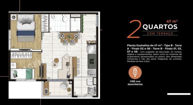 Imagem Apartamento com 2 Quartos à Venda, 55 m² em Enseada - Guarujá