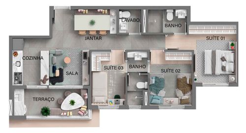Imagem Apartamento com 2 Quartos à Venda, 57 m²em Nova Aldeinha/Aldeia - Barueri