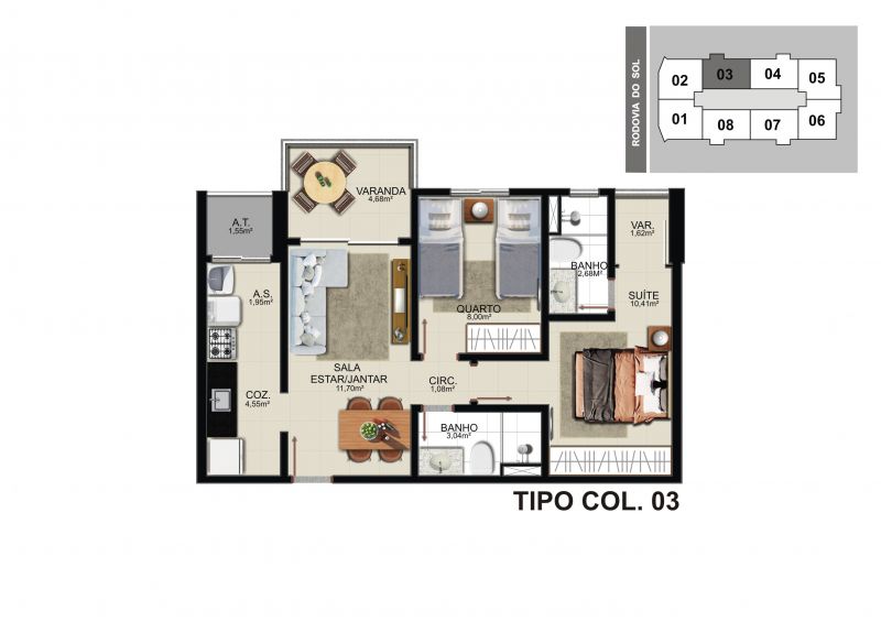 Imagem Apartamento com 2 Quartos à Venda, 90 m² em Praia de Itaparica - Vila Velha Imagem Apartamento com 2 Quartos à Venda, 90 m² em Praia de Itaparica - Vila Velha