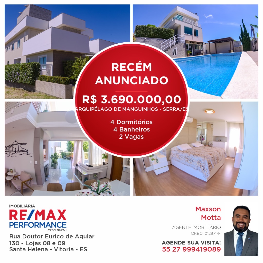 Imagem Casa com 4 Quartos à Venda, 400 m²em Manguinhos - Serra Imagem Casa com 4 Quartos à Venda, 400 m²em Manguinhos - Serra