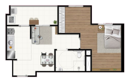 Imagem Apartamento com 2 Quartos à Venda, 48 m²em Mogi Moderno - Mogi das Cruzes Imagem Apartamento com 2 Quartos à Venda, 48 m²em Mogi Moderno - Mogi das Cruzes