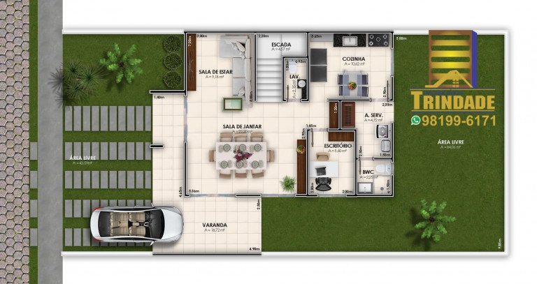 Imagem Casa de Condomínio com 3 Quartos à Venda, 200 m² em Olho D'Água - São Luís Imagem Casa de Condomínio com 3 Quartos à Venda, 200 m² em Olho D'Água - São Luís