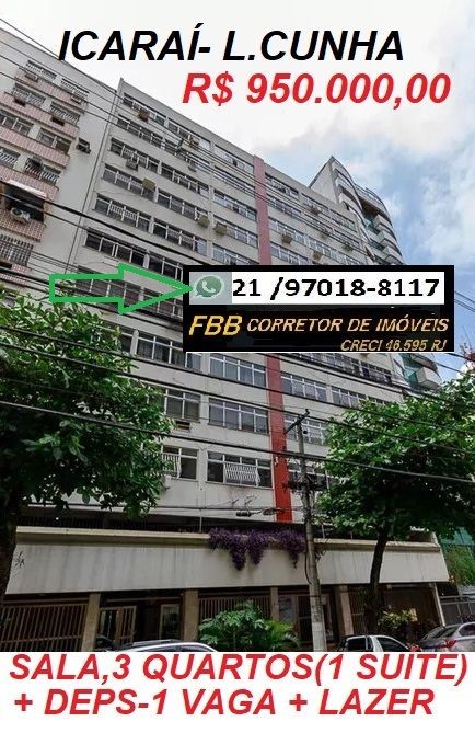 Imagem Apartamento com 3 Quartos à Venda, 130 m² em Icaraí - Niterói Imagem Apartamento com 3 Quartos à Venda, 130 m² em Icaraí - Niterói