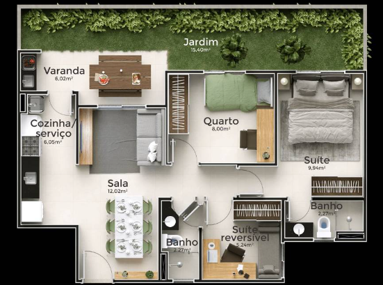 Imagem Apartamento com 2 Quartos à Venda, 46 m²em Maraponga - Fortaleza Imagem Apartamento com 2 Quartos à Venda, 46 m²em Maraponga - Fortaleza