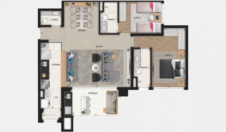 Imagem Apartamento com 3 Quartos à Venda, 67 m² em Centro - Osasco