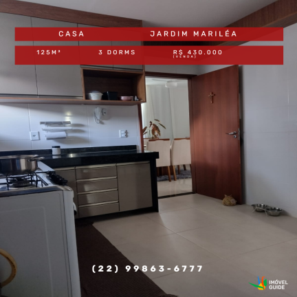 Imagem Casa com 3 Quartos à Venda, 125 m² em Jardim Mariléa - Rio das Ostras