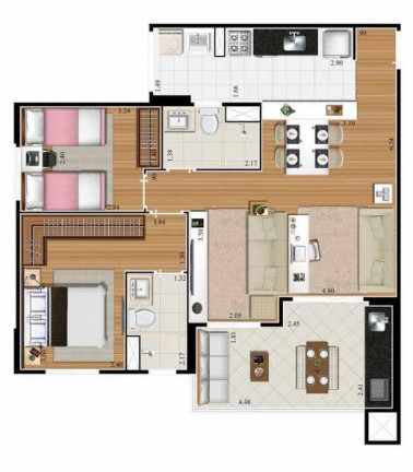 Imagem Apartamento com 2 Quartos à Venda, 72 m² em Vila Andrade - São Paulo