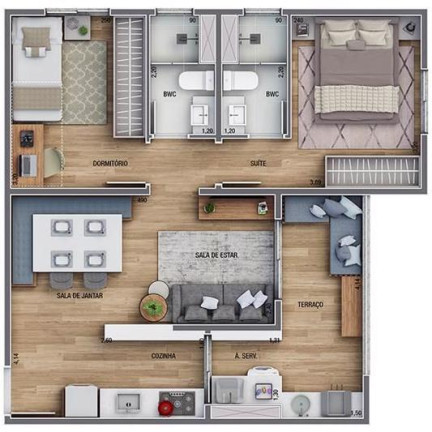Imagem Apartamento com 2 Quartos à Venda, 51 m² em São Pedro - Osasco