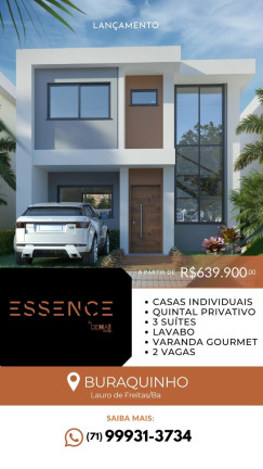Imagem Casa de Condomínio com 3 Quartos à Venda, 100 m² em Buraquinho - Lauro de Freitas