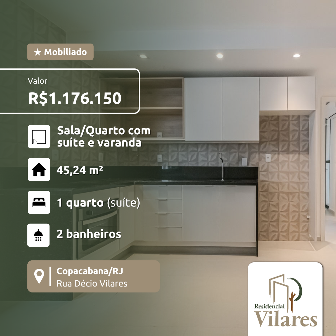 Imagem Apartamento com 1 Quarto à Venda, 33 m²em Copacabana - Rio de Janeiro Imagem Apartamento com 1 Quarto à Venda, 33 m²em Copacabana - Rio de Janeiro