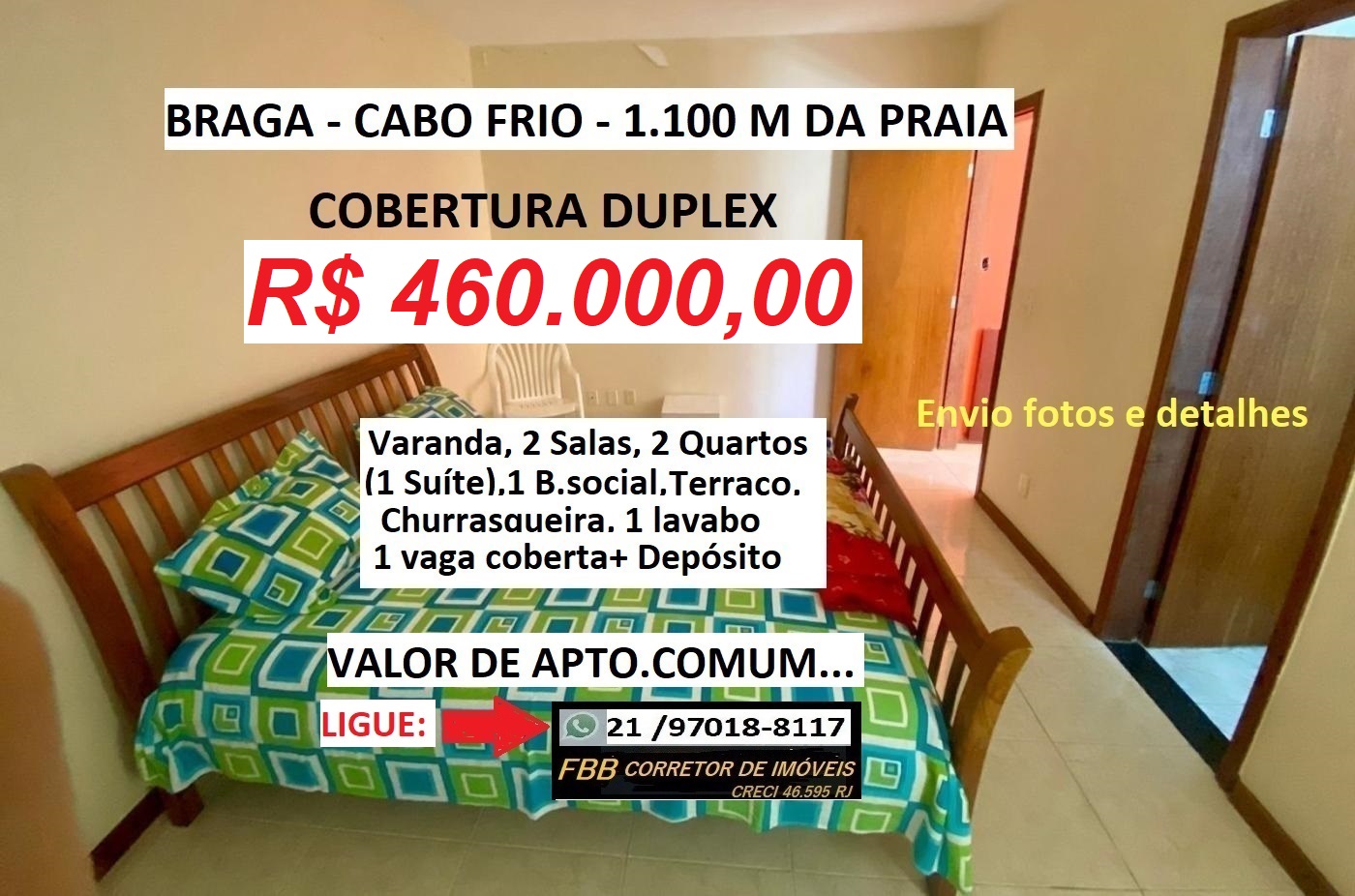 Imagem Cobertura com 2 Quartos à Venda, 115 m² em Braga - Cabo Frio Imagem Cobertura com 2 Quartos à Venda, 115 m² em Braga - Cabo Frio