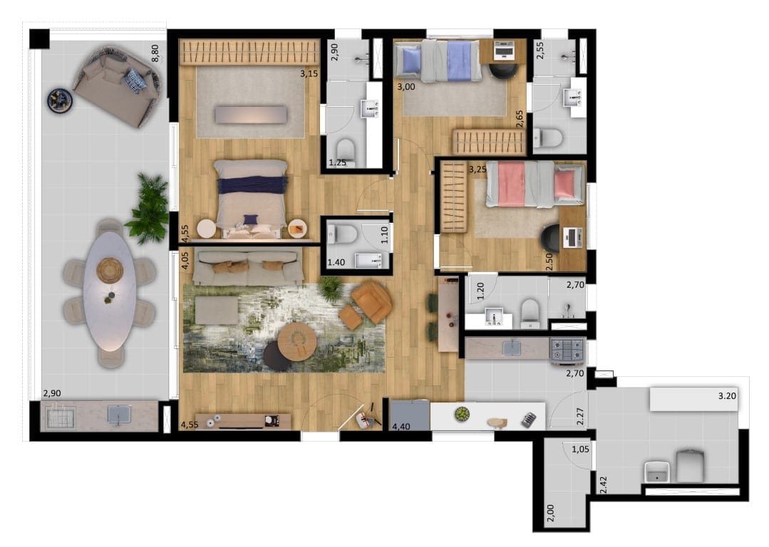 Imagem Apartamento com 3 Quartos à Venda, 105 m²em Pinheiros - São Paulo