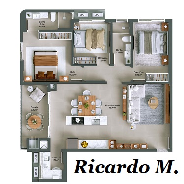 Imagem Apartamento com 3 Quartos à Venda, 101 m² em Centro - Balneário Rincão Imagem Apartamento com 3 Quartos à Venda, 101 m² em Centro - Balneário Rincão