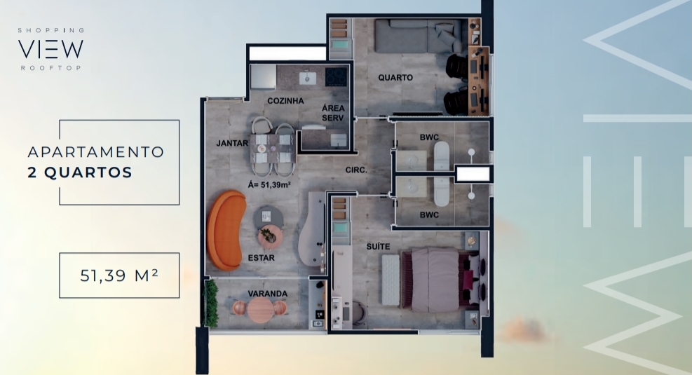 Imagem Flat com 2 Quartos à Venda, 48 m² em Boa Viagem - Recife Imagem Flat com 2 Quartos à Venda, 48 m² em Boa Viagem - Recife