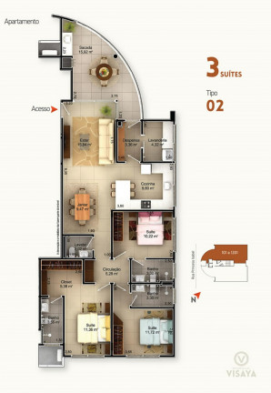 Imagem Apartamento com 3 Quartos à Venda, 132 m² em Centro - Criciúma Imagem Apartamento com 3 Quartos à Venda, 132 m² em Centro - Criciúma