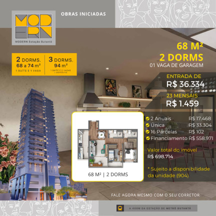 Imagem Apartamento com 2 Quartos à Venda, 68 m² em Butantã - São Paulo Imagem Apartamento com 2 Quartos à Venda, 68 m² em Butantã - São Paulo