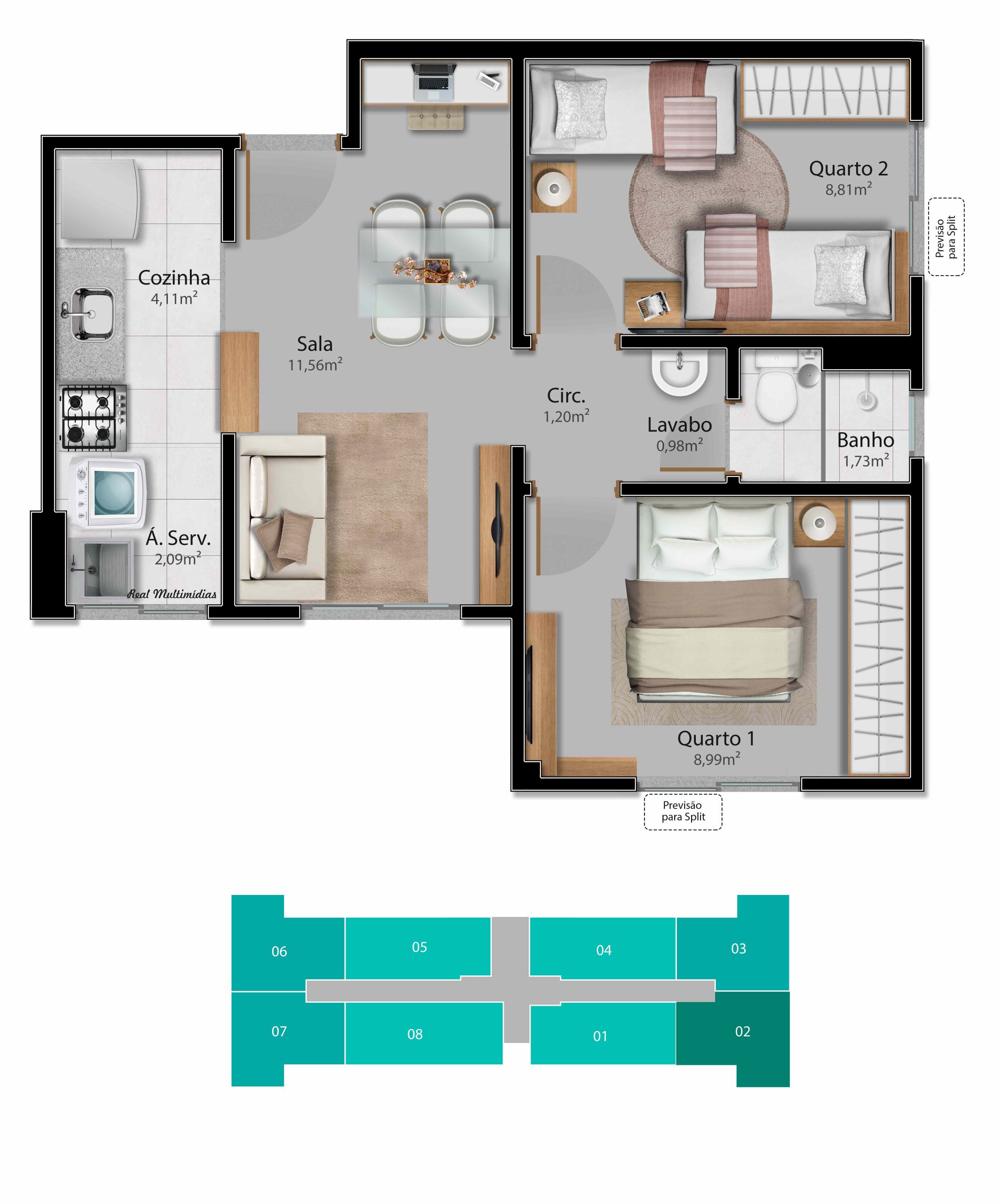 Imagem Apartamento com 2 Quartos à Venda, 48 m² em Santa Paula II - Vila Velha