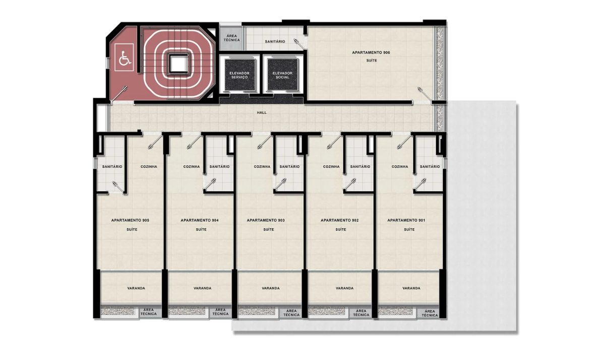 Imagem Studio com 1 Quarto à Venda, 23 m²em Barra - Salvador Imagem Studio com 1 Quarto à Venda, 23 m²em Barra - Salvador