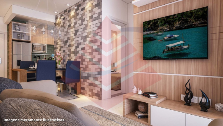 Imagem Apartamento com 2 Quartos à Venda, 46 m² em Parque São Vicente - São Vicente